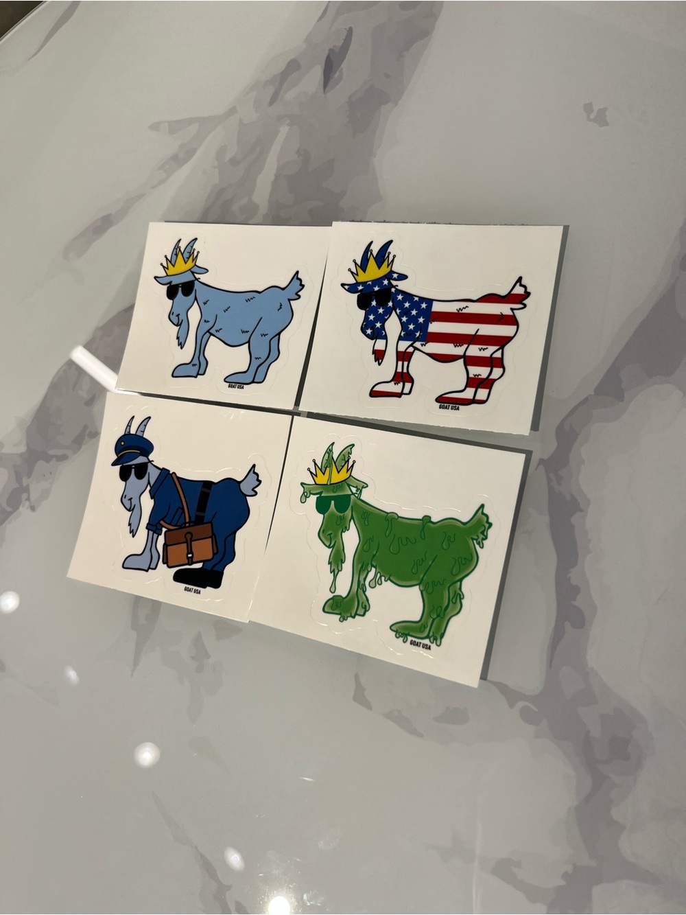 GOAT Graphic Sticker Set - Blue, Red/White, Navy, Green